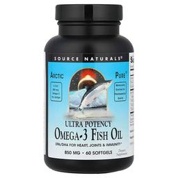 Source Naturals Arctic Pure Ultra Potency Omega 3 Fish Oil 850 Mg 60 Softgels