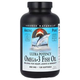 Source Naturals Arctic Pure Ultra Potency Omega 3 Fish Oil 850 Mg 120 Softgels