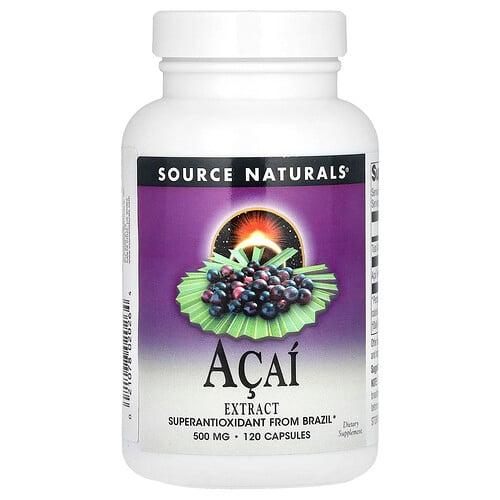 Source Naturals Acai Extract 500 Mg 120 Capsules