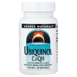 Source Naturals Ubiquinol Coqh 100 Mg 30 Softgels