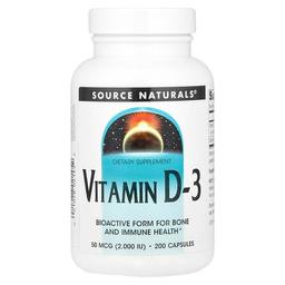 Source Naturals Vitamin D 3 50 Mcg 2 000 Iu 200 Capsules