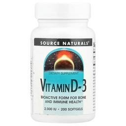 Source Naturals Vitamin D 3 50 Mcg 2 000 Iu 200 Softgels