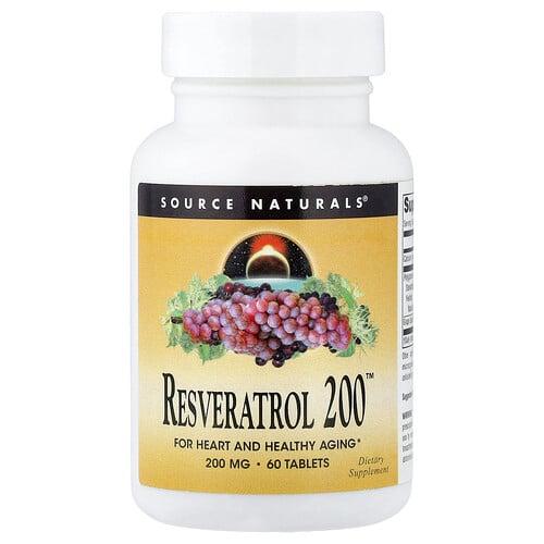 Source Naturals Resveratrol 200 60 Tablets product image