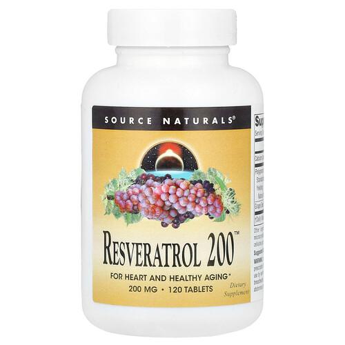 Source Naturals Resveratrol 200 200 Mg 120 Tablets