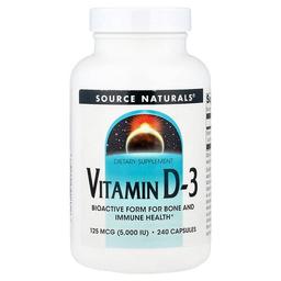 Source Naturals Vitamin D 3 125 Mcg 5 000 Iu 240 Capsules