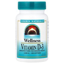Source Naturals Wellness Vitamin D 3 50 Mcg 2 000 Iu 200 Softgels