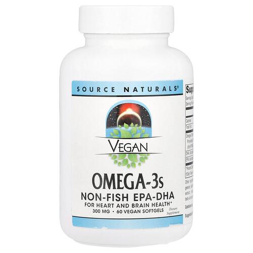 Source Naturals Vegan Omega 3s Non Fish Epa Dha 300 Mg 60 Vegan Softgels product image