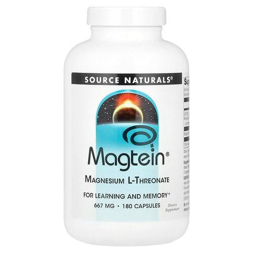 Source Naturals Magtein Magnesium L Threonate 180 Capsules