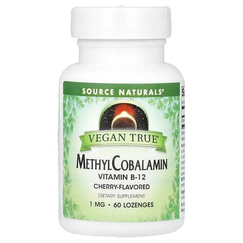 Source Naturals Vegan True Methylcobalamin Cherry 1 Mg 60 Lozenges