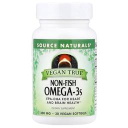 Source Naturals Vegan True Non Fish Omega 3s 300 Mg 30 Vegan Softgels