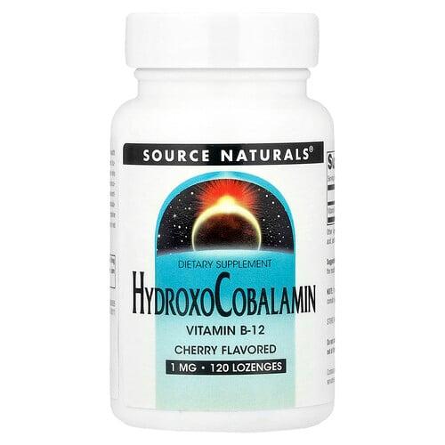 Source Naturals Hydroxocobalamin Vitamin B12 Cherry 1 Mg 120 Lozenges product image