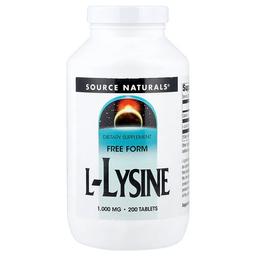 Source Naturals L Lysine 1 000 Mg 200 Tablets