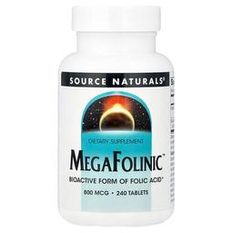 Source Naturals Megafolinic 800 Mcg 240 Tablets