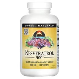 Source Naturals Resveratrol 500 500 Mg 120 Tablets