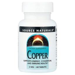 Source Naturals Copper 3 Mg 60 Tablets