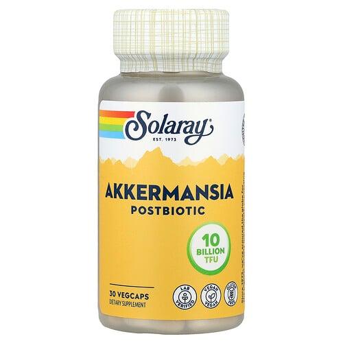 Solaray Akkermansia Postbiotic 10 Billion Tfu 30 Vegcaps