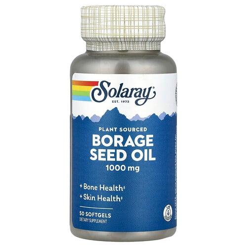 소라레이 Solaray, 보리지씨 오일, 1,000mg, 소프트젤 50정 product image