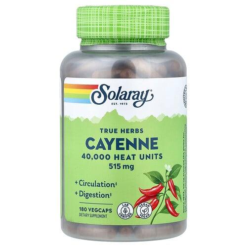 Solaray True Herbs Cayenne 515 Mg 180 Vegcaps