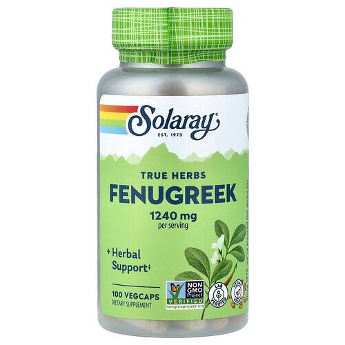 Solaray True Herbs Fenugreek 100 Vegcaps 620 Mg Per Capsule