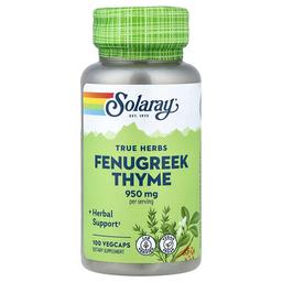 Solaray True Herbs Fenugreek Thyme 100 Vegcaps