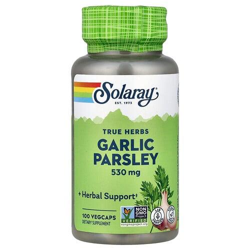 Solaray True Herbs Garlic Parsley 100 Vegcaps
