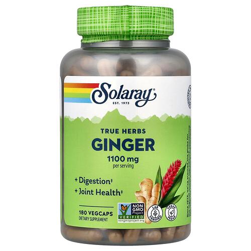 Solaray True Herbs Ginger 180 Vegcaps 550 Mg Per Capsule