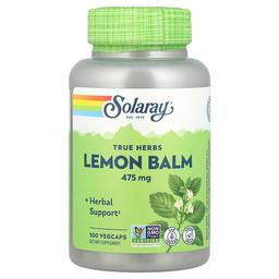 Solaray True Herbs Lemon Balm 475 Mg 100 Vegcaps