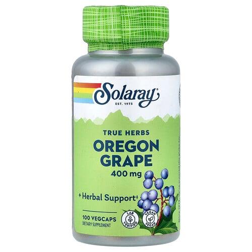 Solaray True Herbs Oregon Grape 400 Mg 100 Vegcaps