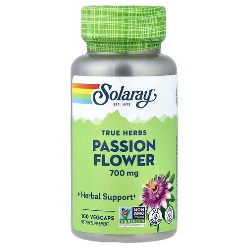 Solaray True Herbs Passion Flower 100 Vegcaps 350 Mg Per Vegcap