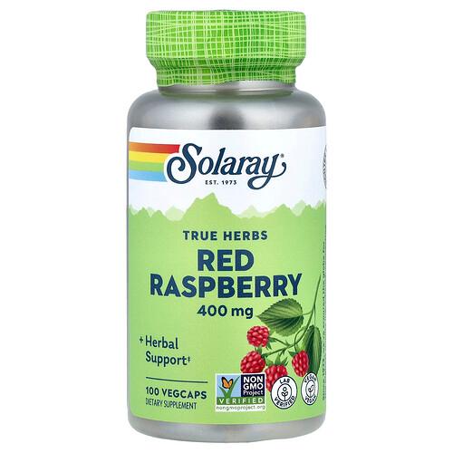 Solaray True Herbs Red Raspberry 400 Mg 100 Vegcaps product image