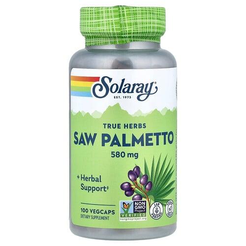 Solaray True Herbs Saw Palmetto 580 Mg 100 Vegcaps