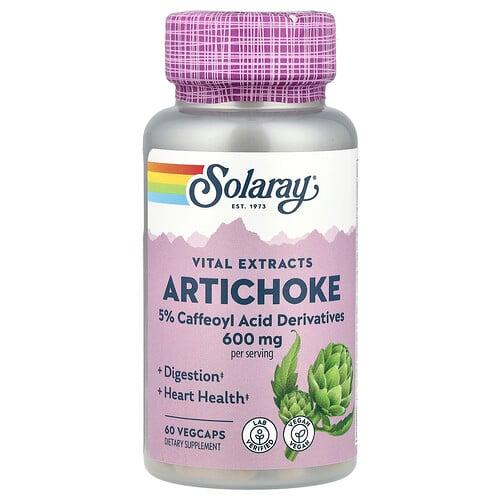 Solaray Vital Extracts Artichoke 60 Vegcaps 300 Mg Per Capsule