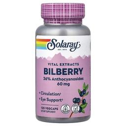 Solaray Vital Extracts Bilberry 60 Mg 120 Vegcaps