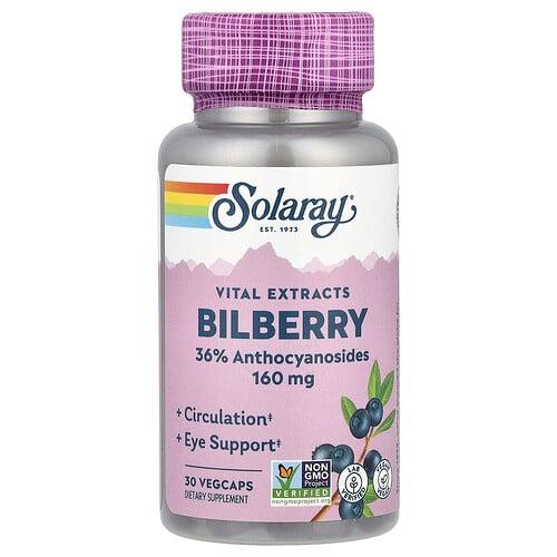 Solaray Vital Extracts Bilberry 30 Vegcaps