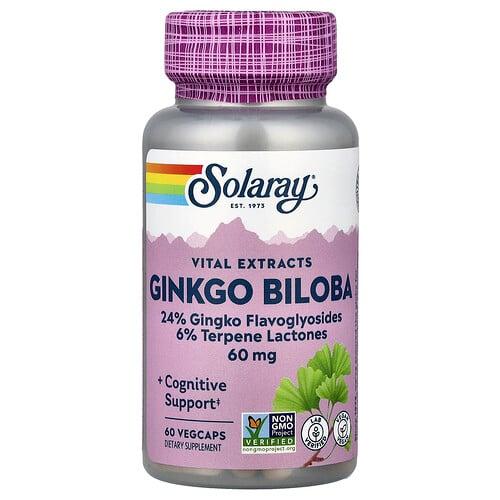 Solaray Vital Extracts Ginkgo Biloba 60 Mg 60 Vegcaps