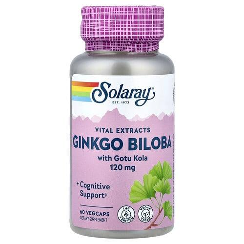 Solaray Vital Extracts Ginkgo Biloba With Gotu Kola 60 Vegcaps