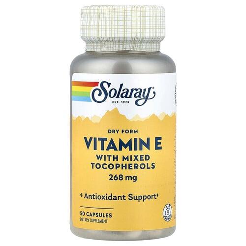 Solaray Vitamin E With Mixed Tocopherols 268 Mg 50 Capsules product image
