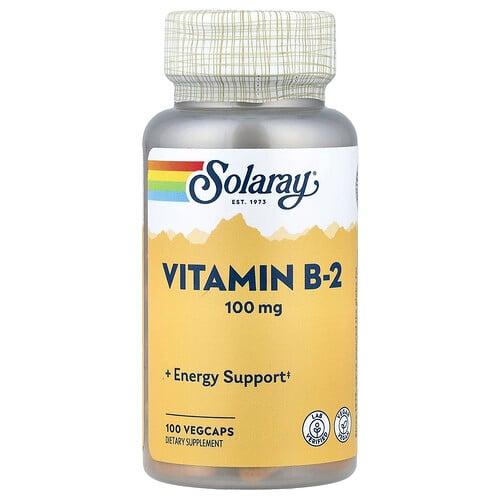 Solaray Vitamin B 2 100 Mg 100 Vegcaps product image