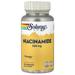 Solaray Niacinamide 500 Mg 100 Vegcaps