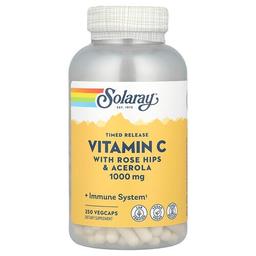 Solaray Timed Release Vitamin C With Rose Hips Acerola 1 000 Mg 250 Vegcaps