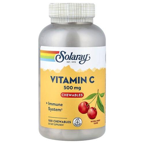 Solaray Vitamin C Chewables Natural Cherry 100 Chewables product image