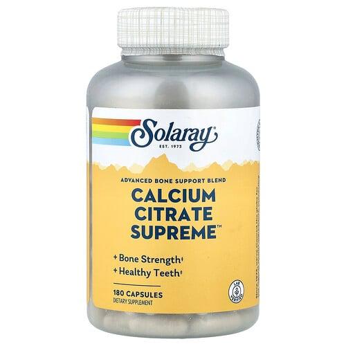 Solaray Calcium Citrate Supreme 180 Capsules