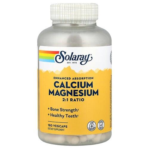 Solaray Calcium Magnesium 2 1 Ratio 180 Vegcaps