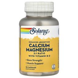 Solaray Enhanced Absorption Calcium Magnesium 90 Capsules