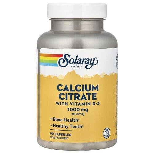 Solaray Calcium Citrate With Vitamin D 3 90 Capsules product image