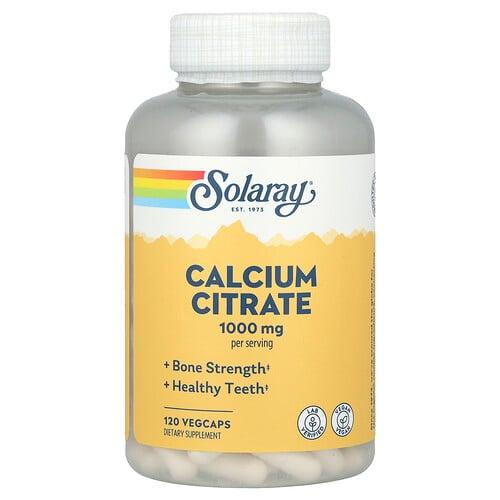 Solaray Calcium Citrate 120 Vegcaps 250 Mg Per Capsule