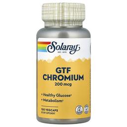 Solaray Gtf Chromium 200 Mcg 100 Vegcaps