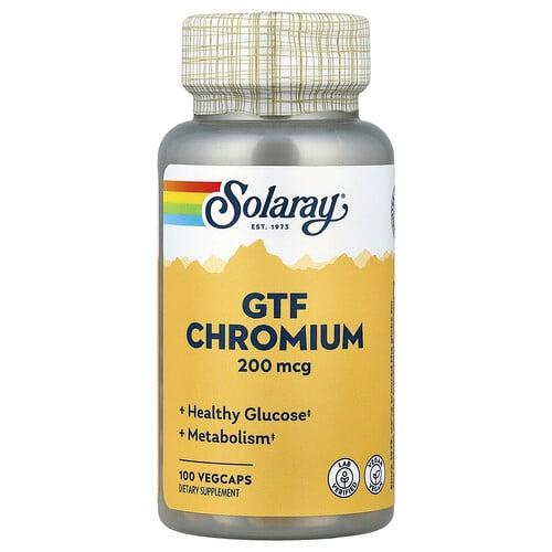 Solaray Gtf Chromium 200 Mcg 100 Vegcaps