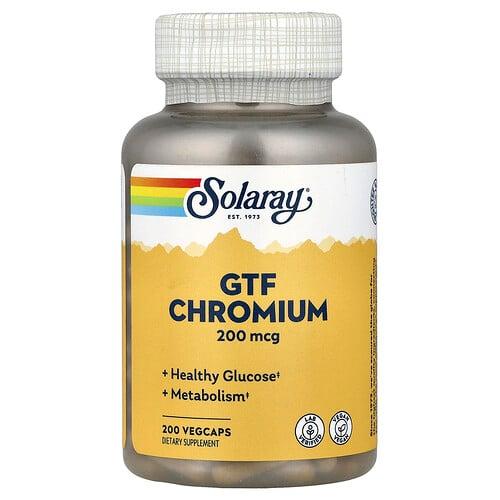 Solaray Gtf Chromium 200 Mcg 200 Vegcaps