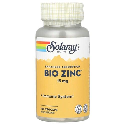 Solaray Bio Zinc 15 Mg 100 Vegcaps
